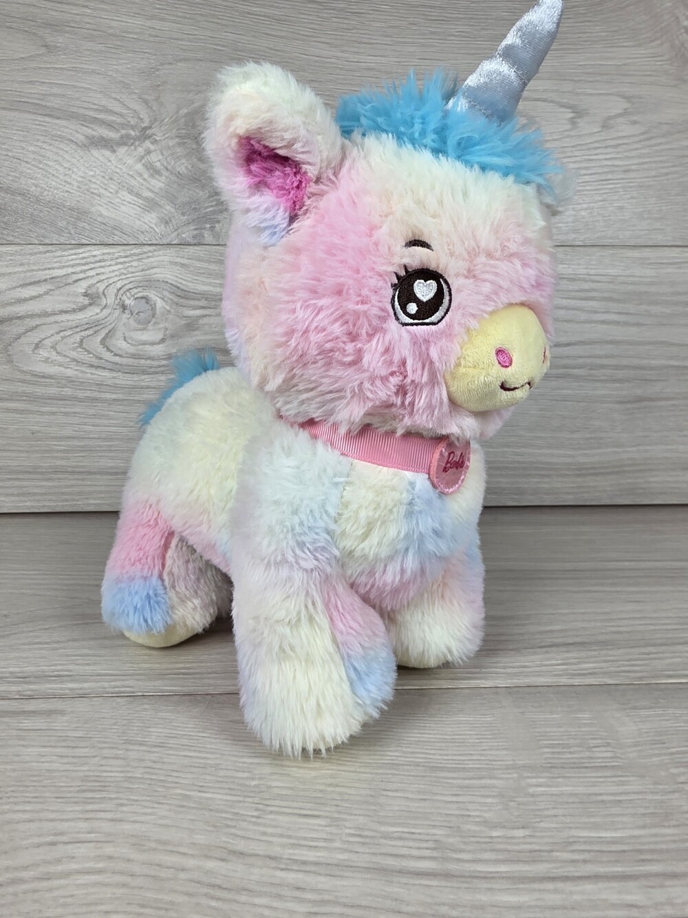 Barbie Chef Pet Adventure Rainbow Unicorn 10" Plush Stuffed Animal Mattel SU9